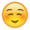 Happy blushing emoji