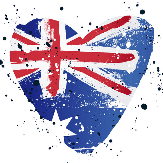 Heart shaped tribute to Australia