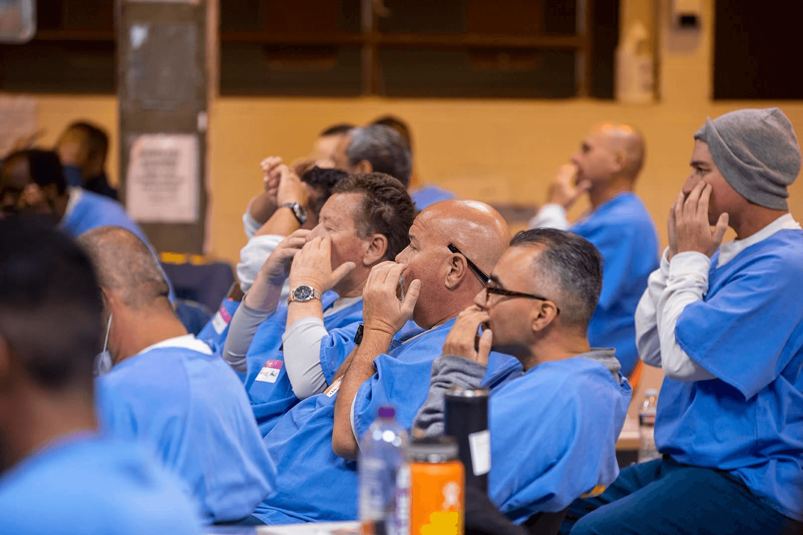 Photo from the Compassion Prison Project Tapping workshop led by Tara Packer