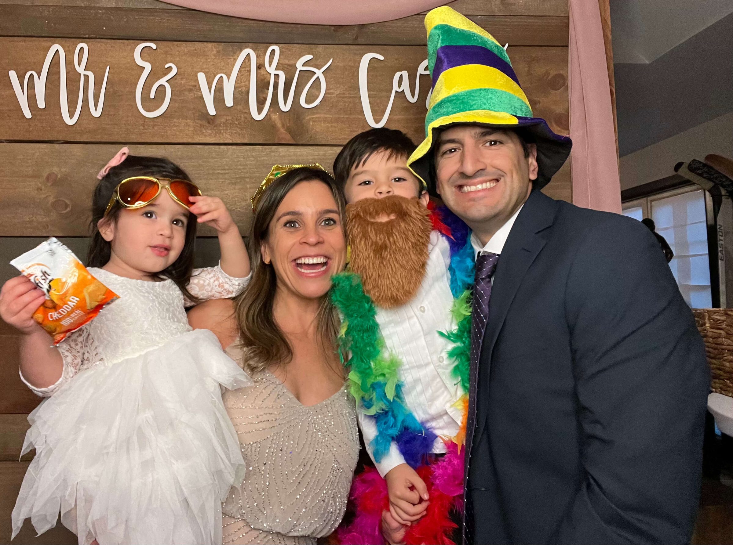 Jessica Ortner's family at Sean Casey's wedding, dressed up and having fun