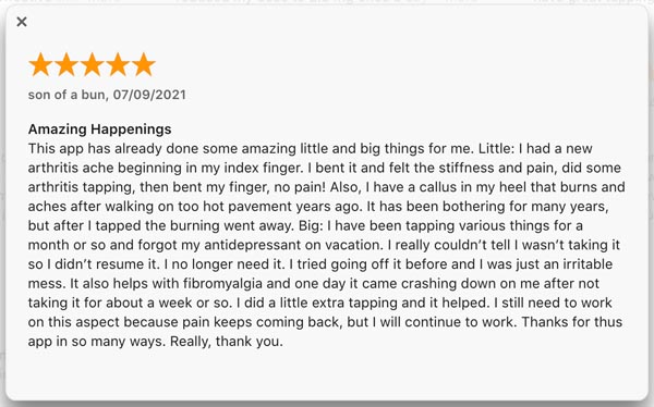 The Tapping Solution app user review screenshot 4