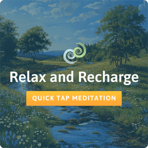 Relax and recharge meditation card in The Tapping Solution App
