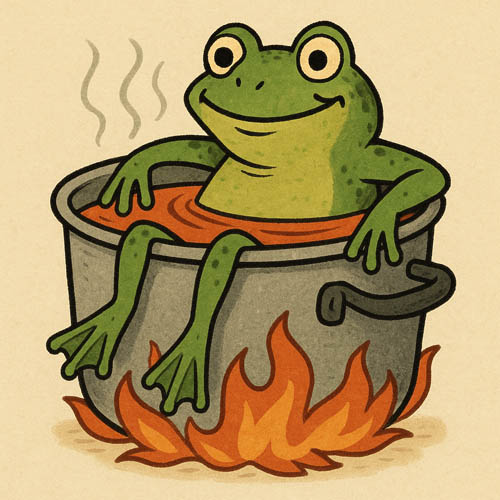 Frog in a pot of water